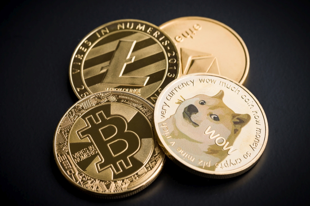 Dogecoin, litecoin, etheteum and bitcoin.
